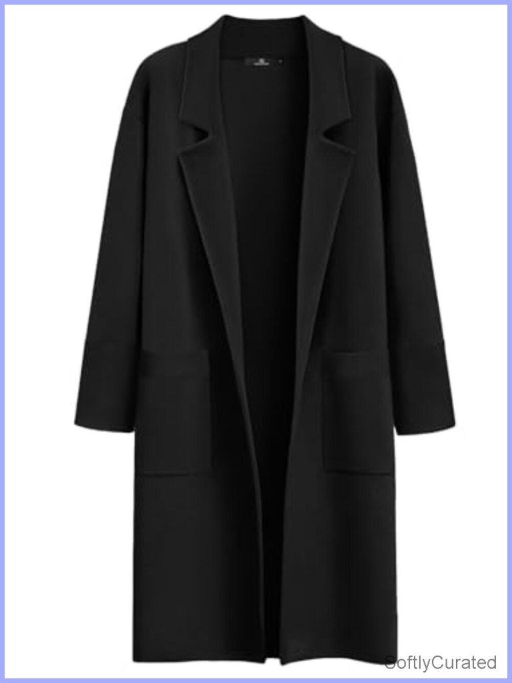 LILLUSORY Women's Long Cardigan Sweater Oversized Trench Coat Open Front
